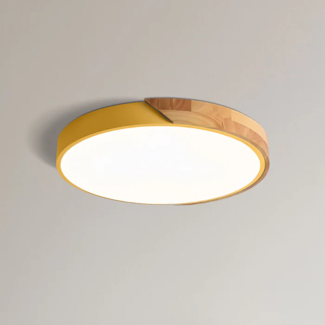 LED Plafondlamp met Scandinavisch Design van Hout & Acryl