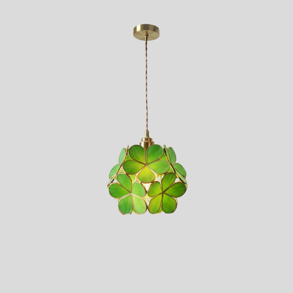 Lámpara Colgante Vintage de Vidrio – Diseño Colorido Hecho a Mano