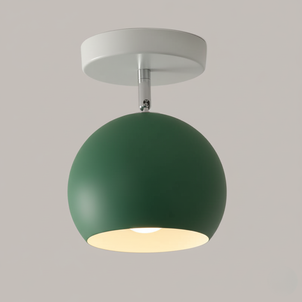 Moderne Scandinavische Minimalistische Plafondlamp van IJzer & Hout in Meerdere Kleuren