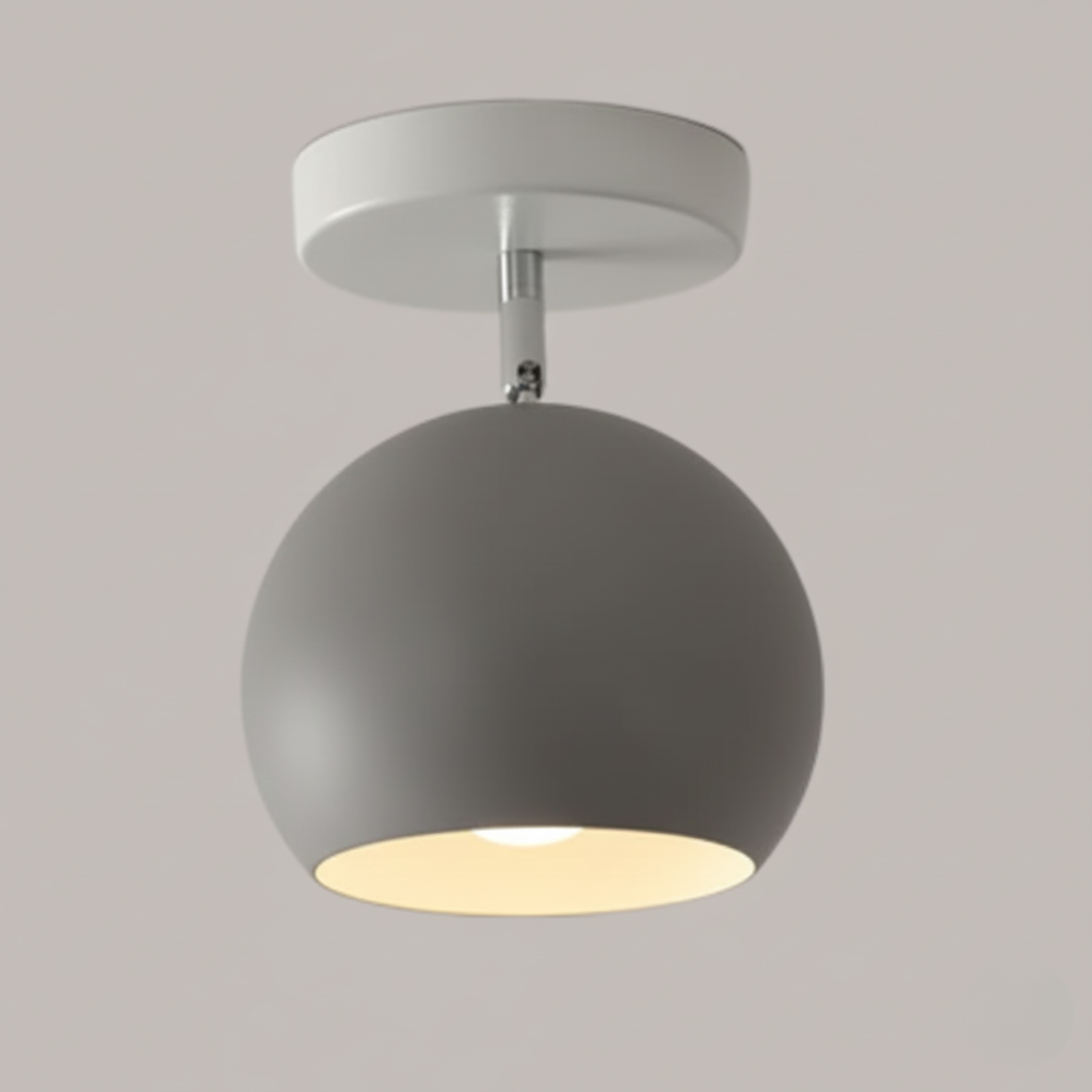 Moderne Scandinavische Minimalistische Plafondlamp van IJzer & Hout in Meerdere Kleuren