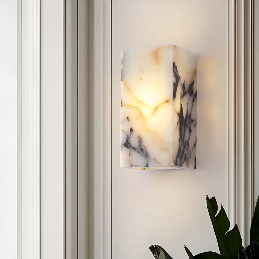 Luxe Wandlamp van Natuursteenmet Warme LED Verlichting