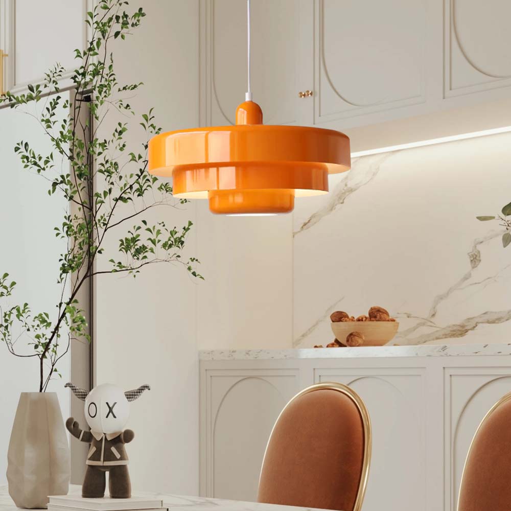 Ronde Stijlvolle IJzeren Hanglamp – Elegant Industrieel Ontwerp voor Huis & Keuken