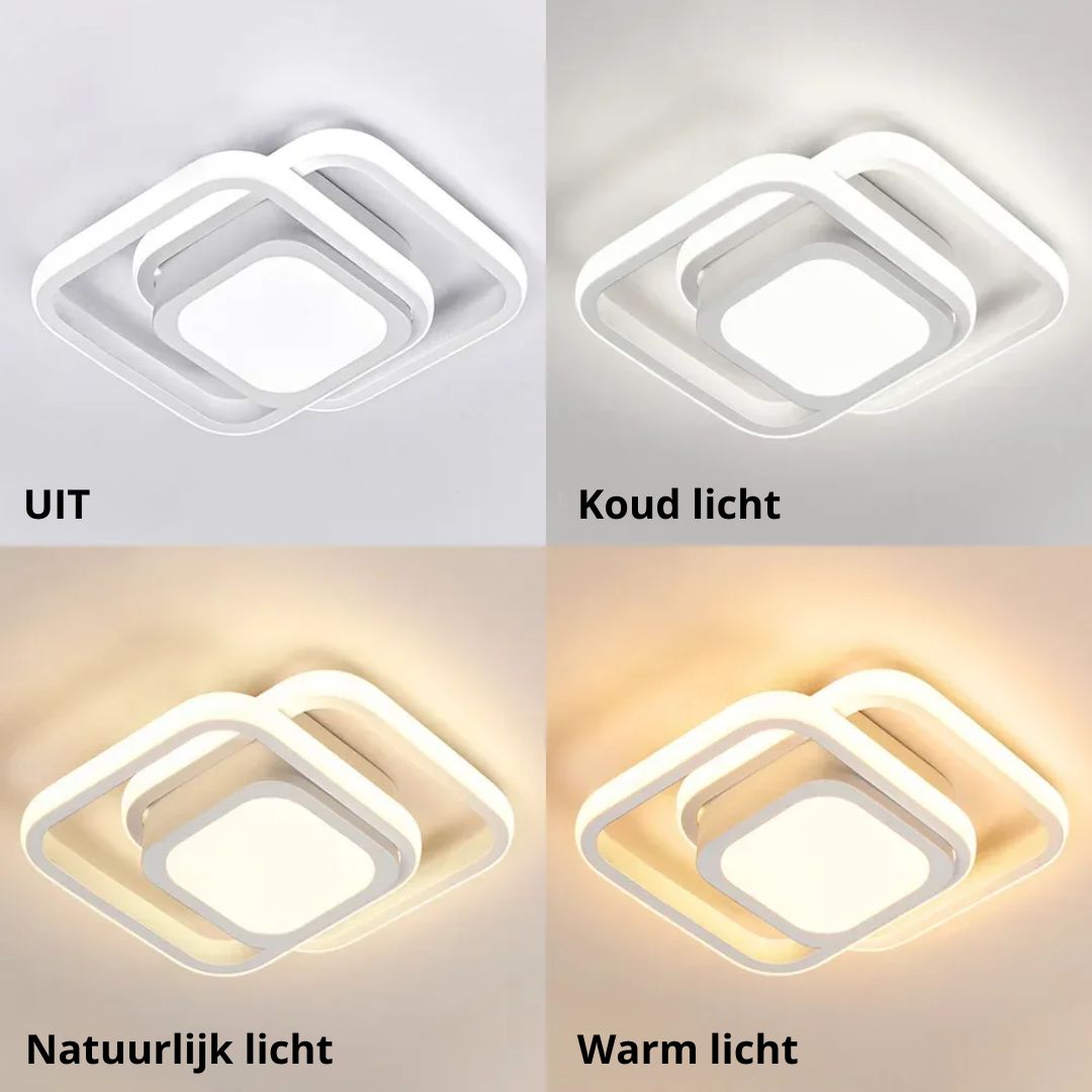 LED Plafondlamp met Dubbele Ring – Modern & Minimalistisch