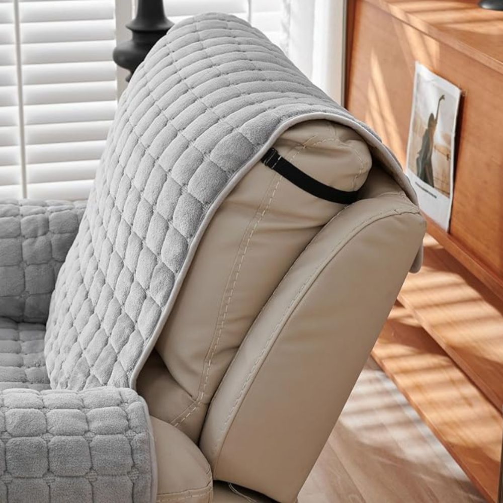 Gewatteerde Fauteuilbeschermer | Antislip Microvezel Fauteuilhoes Met Opbergvak
