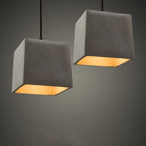 Industriële Cement Hanglamp met een Strak Design