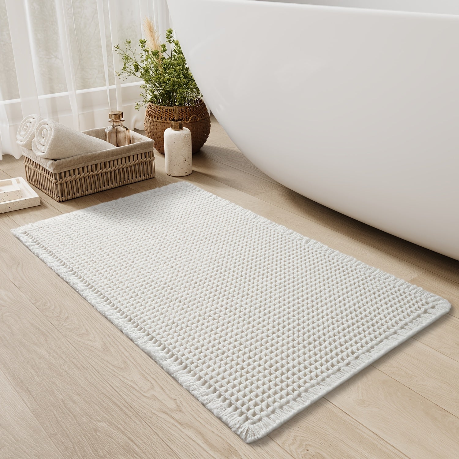 Ultra Absorberende Antislip Badmat – Wafelstructuur & Machinewasbaar Comfort