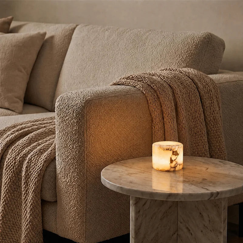 Oplaadbare Marmeren Tafellamp – LED Touch Bedlamp op USB