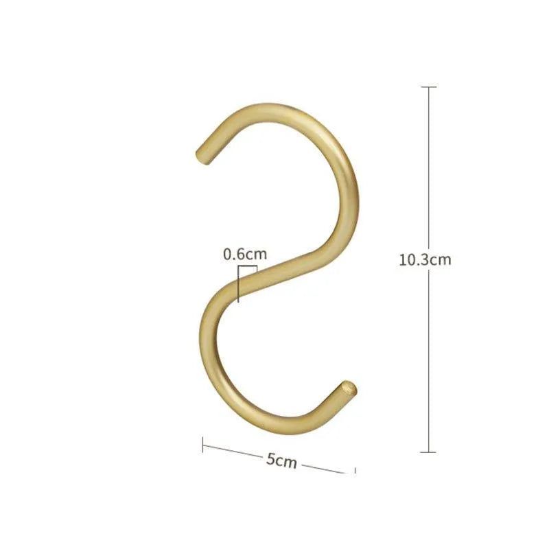 Elegante S-Vormige Haakhouders – Set van 5 Luxe Metalen Hangers in Goud of Zilver