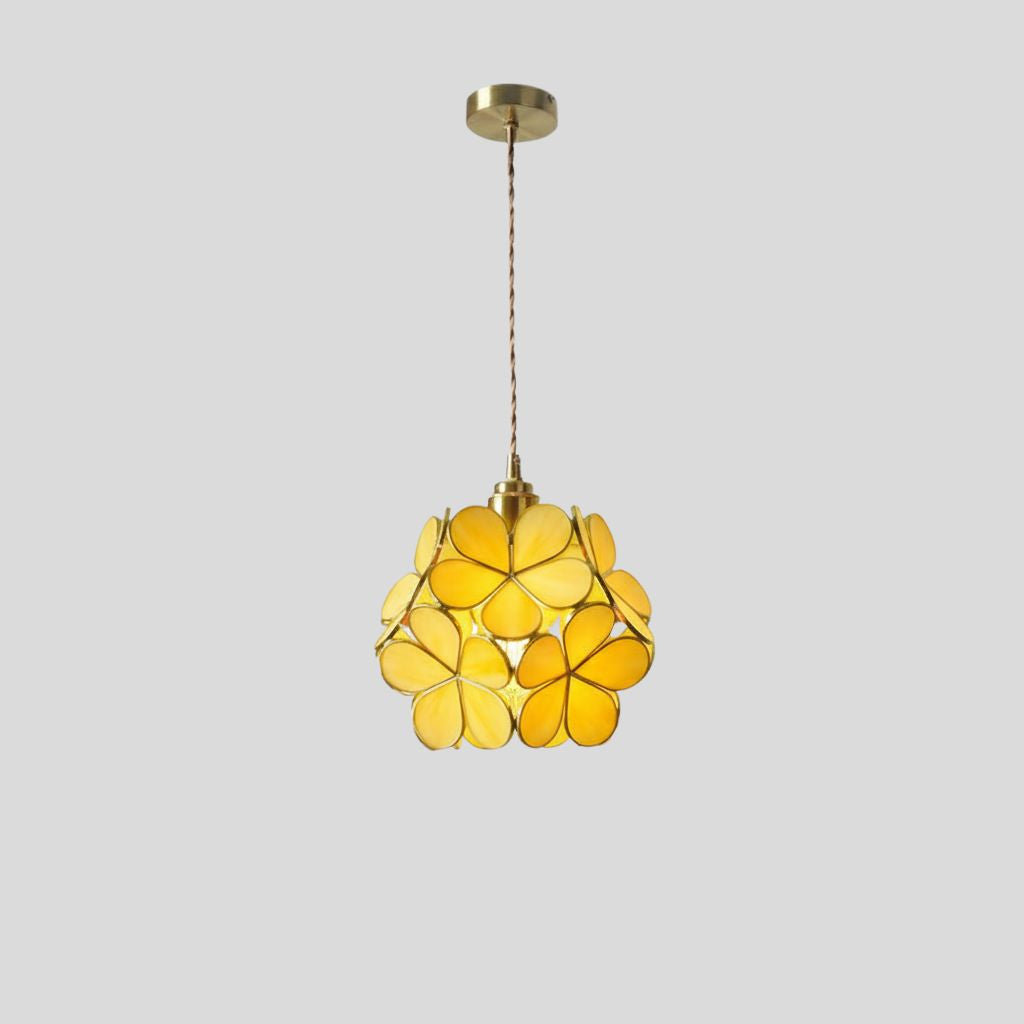 Lámpara Colgante Vintage de Vidrio – Diseño Colorido Hecho a Mano