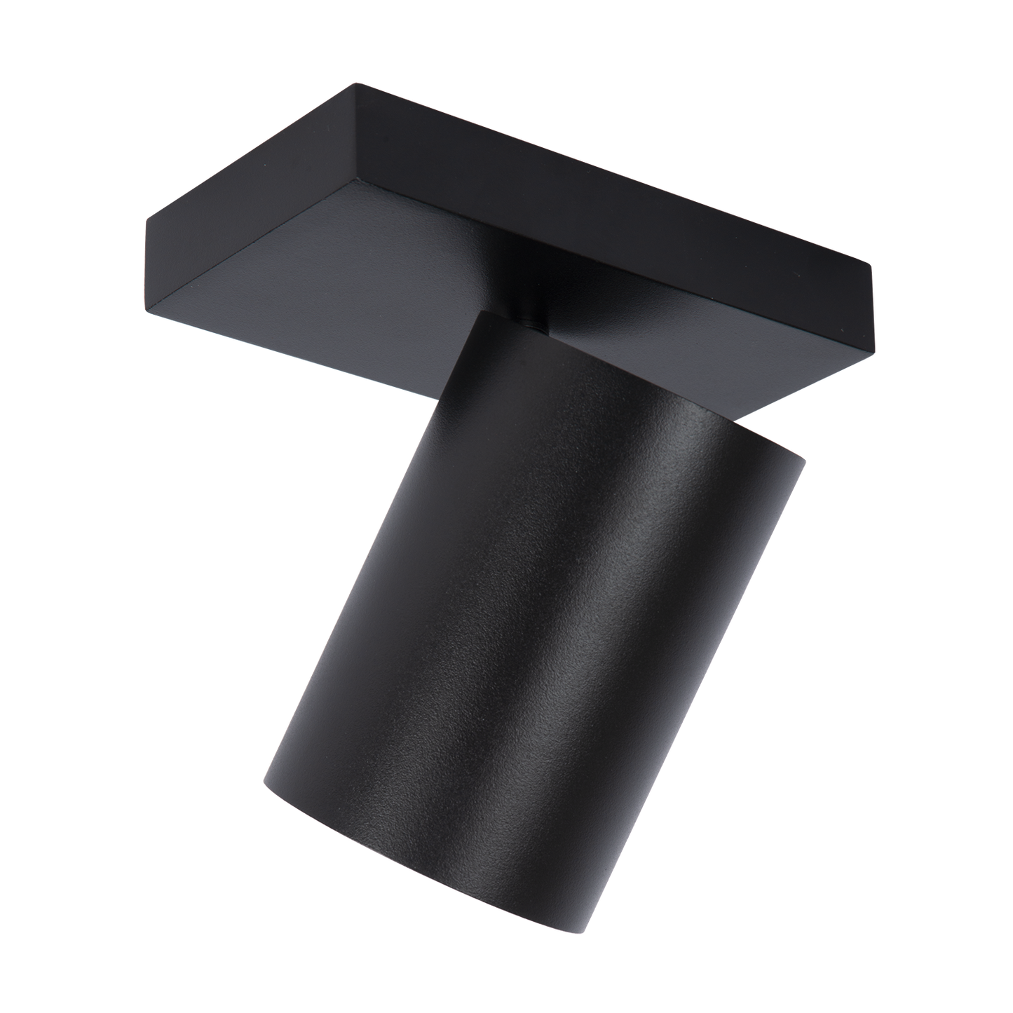 Uno – Plafondlamp van Zwart Metaal met Gouden Binnenzijde