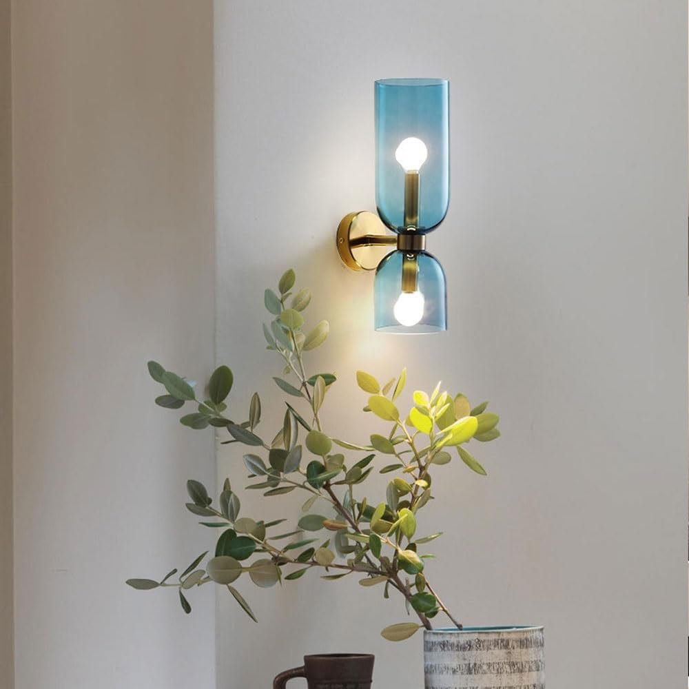 Flute – Elegante Wandlamp met Glas en IJzer in Retro Stijl