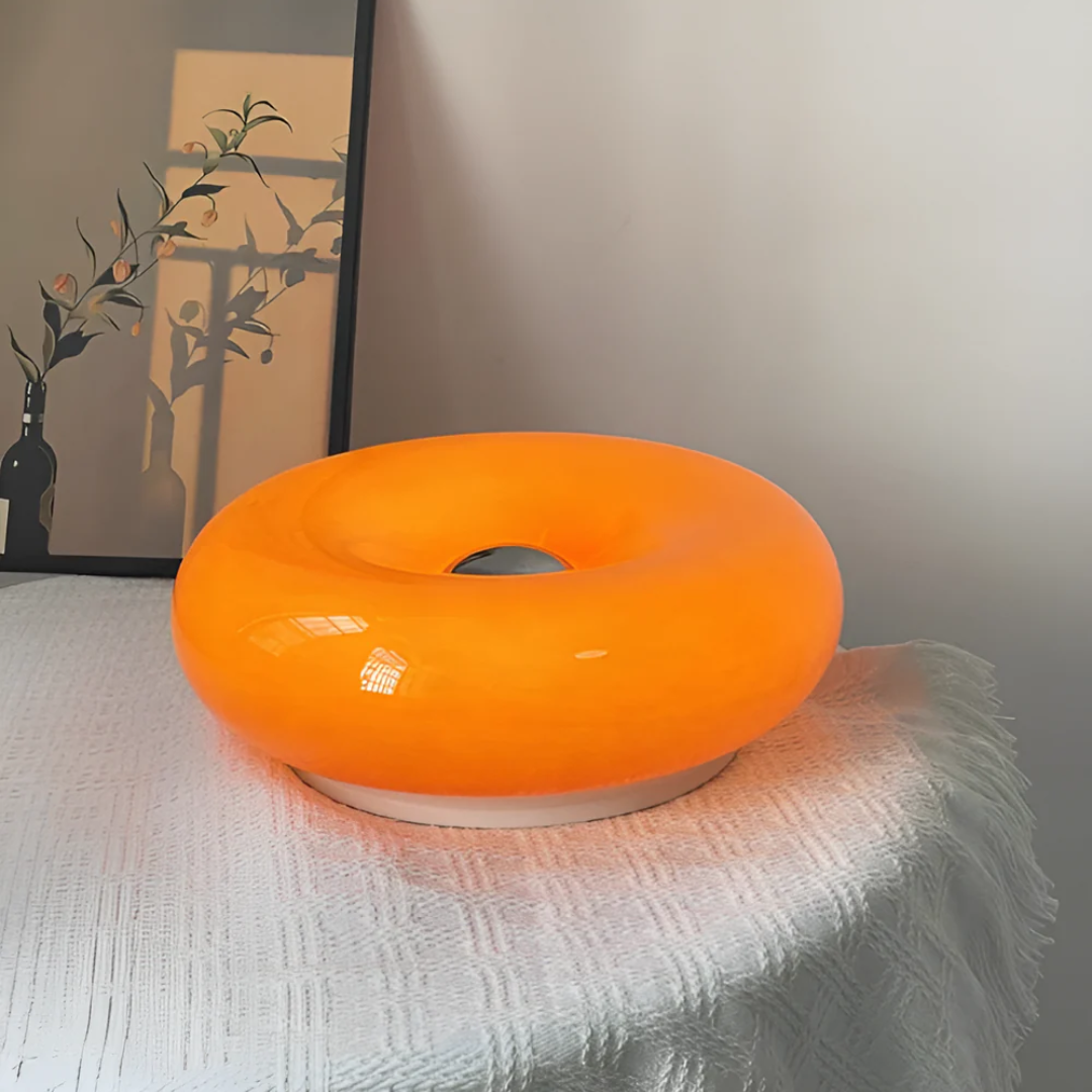 Valo - Unieke Glazen Wandlamp met Oranje Cirkel Design