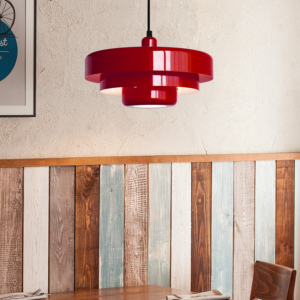 Ronde Stijlvolle IJzeren Hanglamp – Elegant Industrieel Ontwerp voor Huis & Keuken