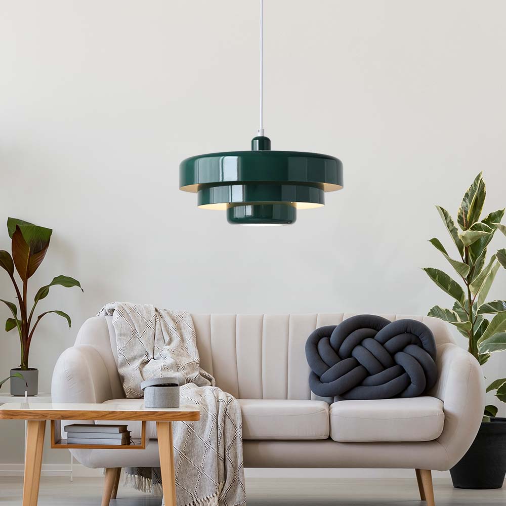 Ronde Stijlvolle IJzeren Hanglamp – Elegant Industrieel Ontwerp voor Huis & Keuken