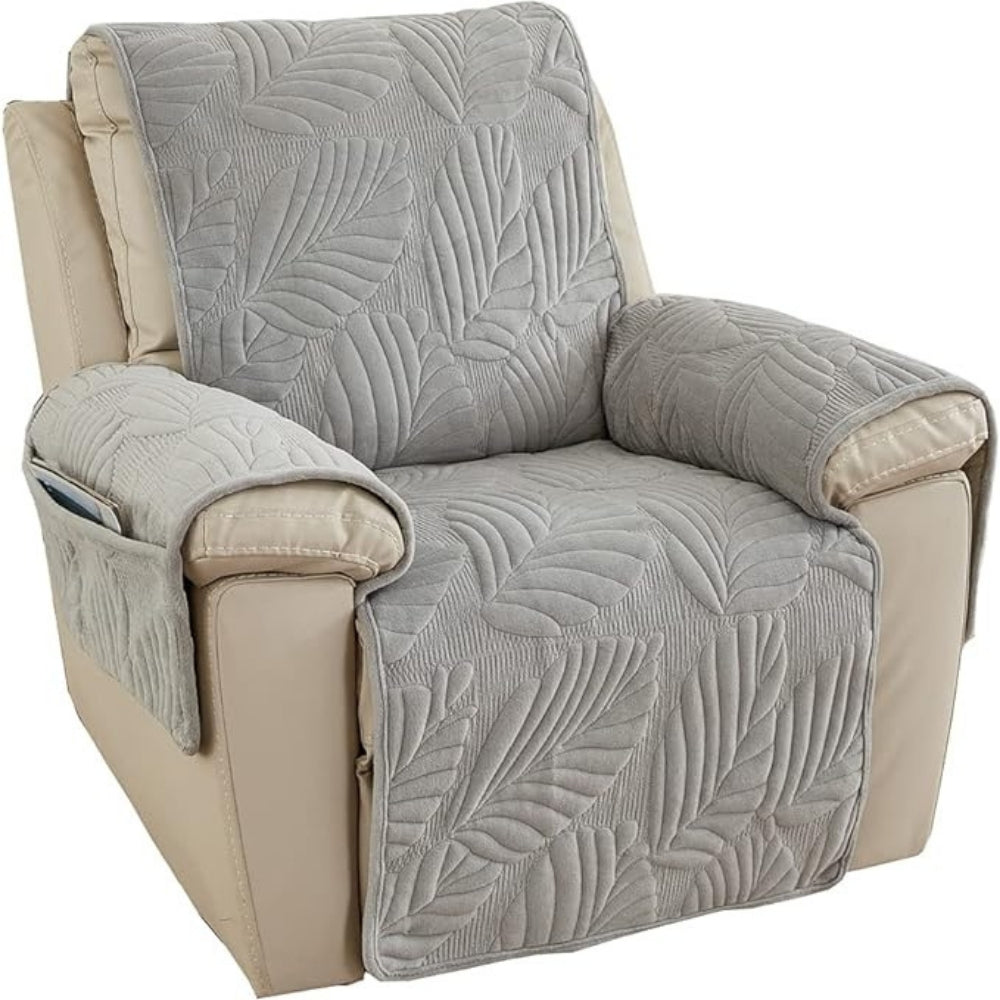 Fauteuilhoes Met Bladpatroon | Antislip Microvezel Fauteuilbeschermer