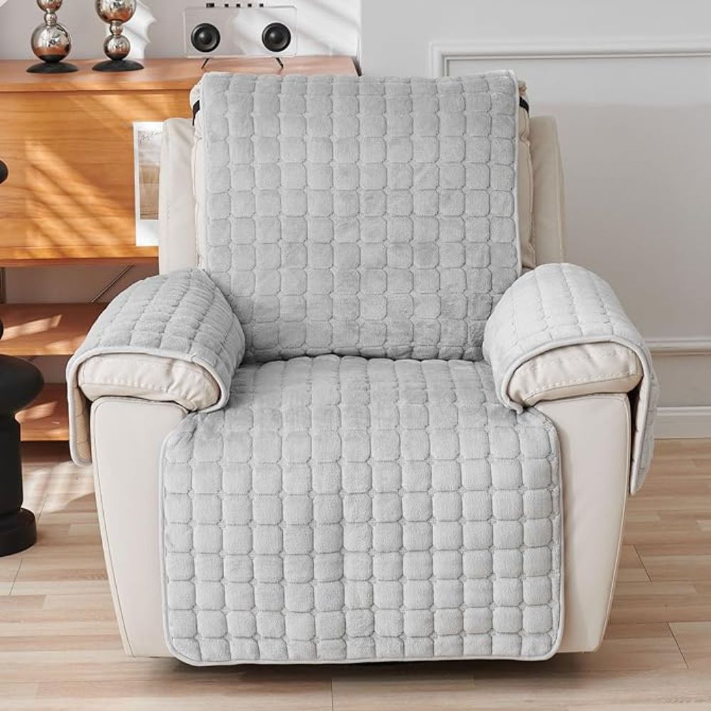 Gewatteerde Fauteuilbeschermer | Antislip Microvezel Fauteuilhoes Met Opbergvak