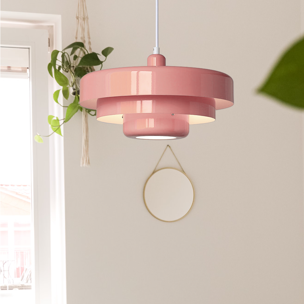 Ronde Stijlvolle IJzeren Hanglamp – Elegant Industrieel Ontwerp voor Huis & Keuken