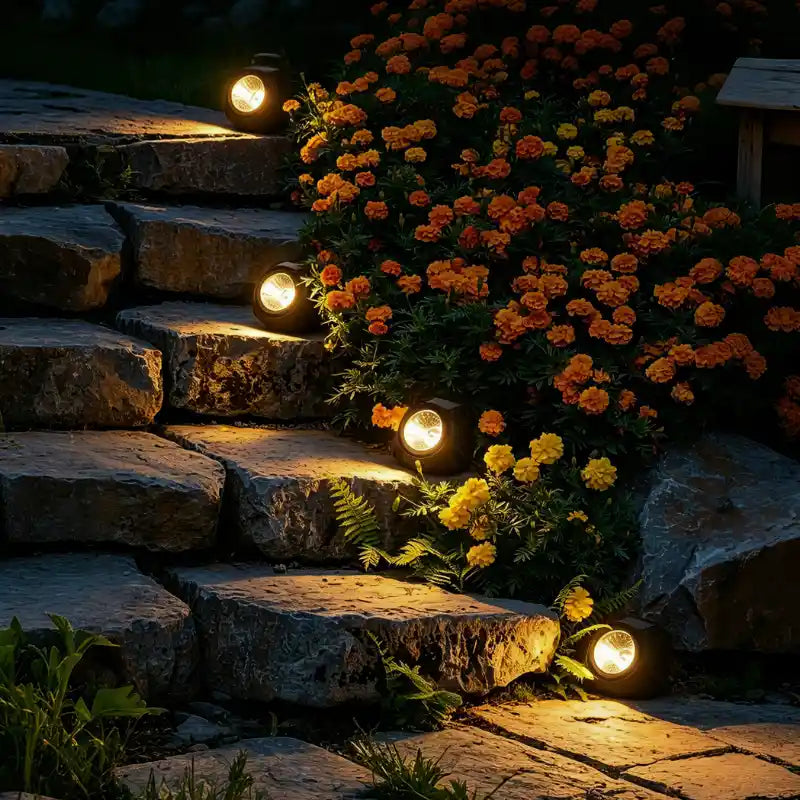 Solar Tuinlamp in Steenlook – Waterdichte LED Buitenlamp voor Tuin & Pad
