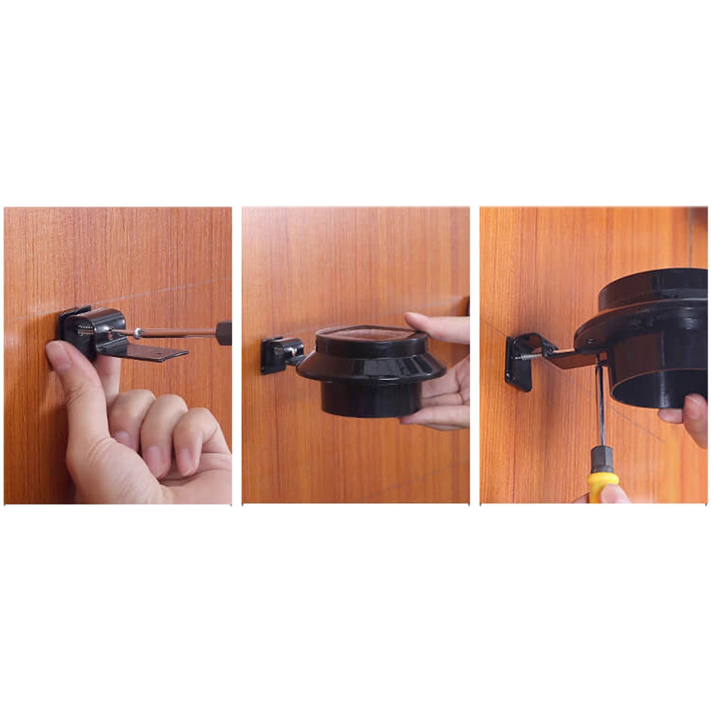 Industriële Solar Wandlamp – Zwart/Wit – Weerbestendig Buitenlicht