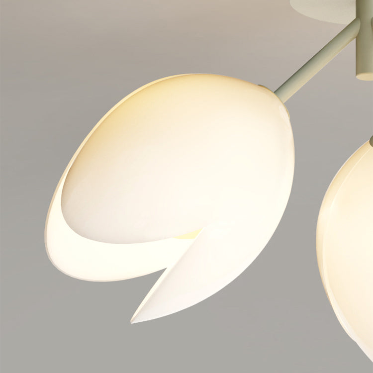 Scandinavische Moderne Plafondlamp – Wit/Groen – 1 of 3 Lichtbronnen