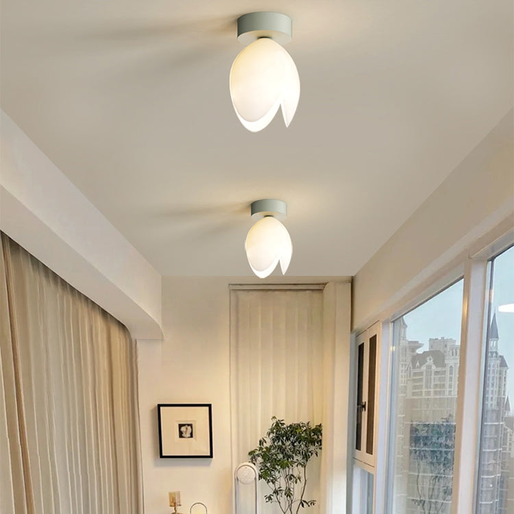 Scandinavische Moderne Plafondlamp – Wit/Groen – 1 of 3 Lichtbronnen