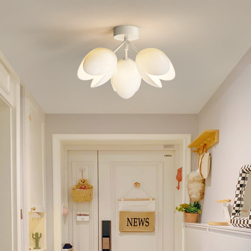 Scandinavische Moderne Plafondlamp – Wit/Groen – 1 of 3 Lichtbronnen