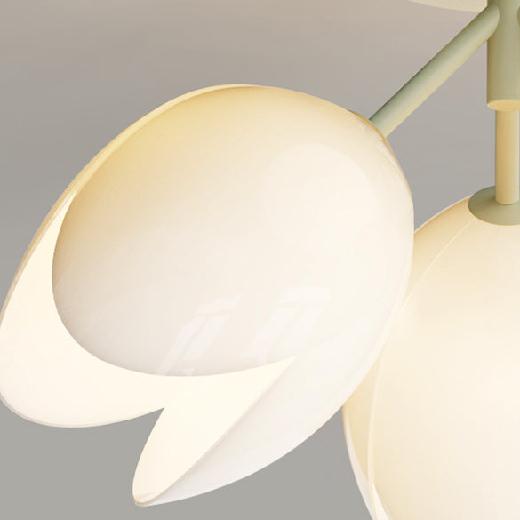 Scandinavische Moderne Plafondlamp – Wit/Groen – 1 of 3 Lichtbronnen