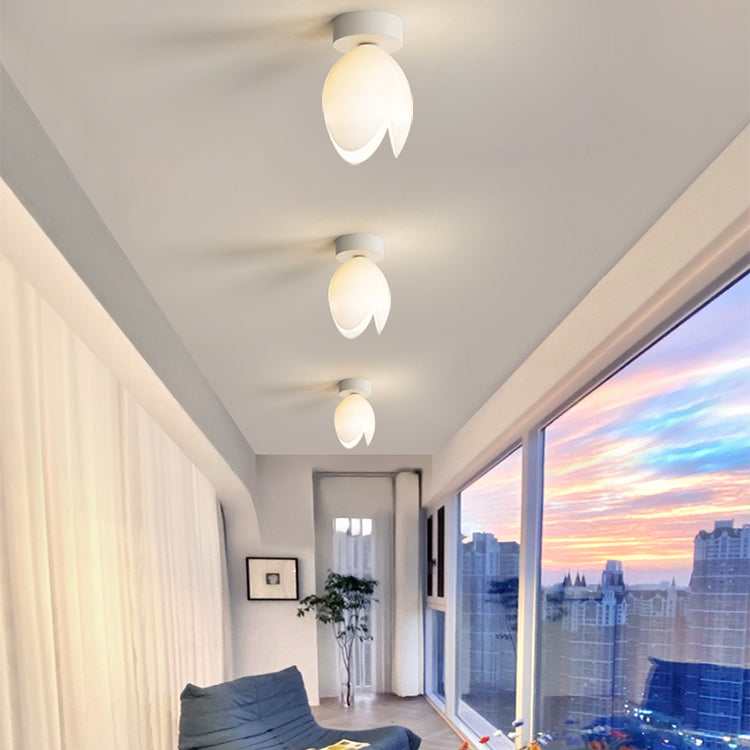 Scandinavische Moderne Plafondlamp – Wit/Groen – 1 of 3 Lichtbronnen