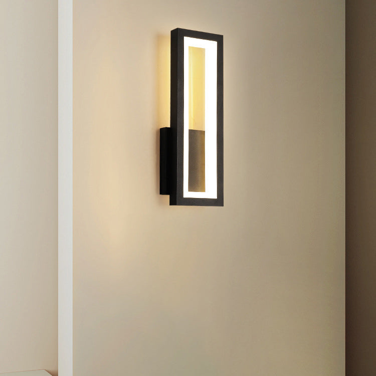 Moderne Rechthoekige LED Wandlamp – Minimalistisch Design in Zwart, Wit of Goud