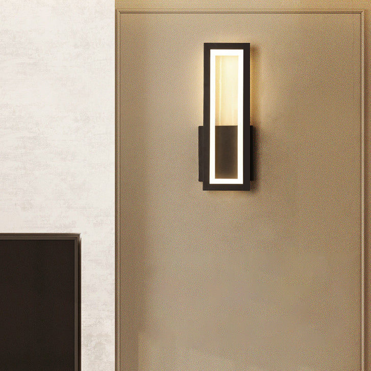 Moderne Rechthoekige LED Wandlamp – Minimalistisch Design in Zwart, Wit of Goud