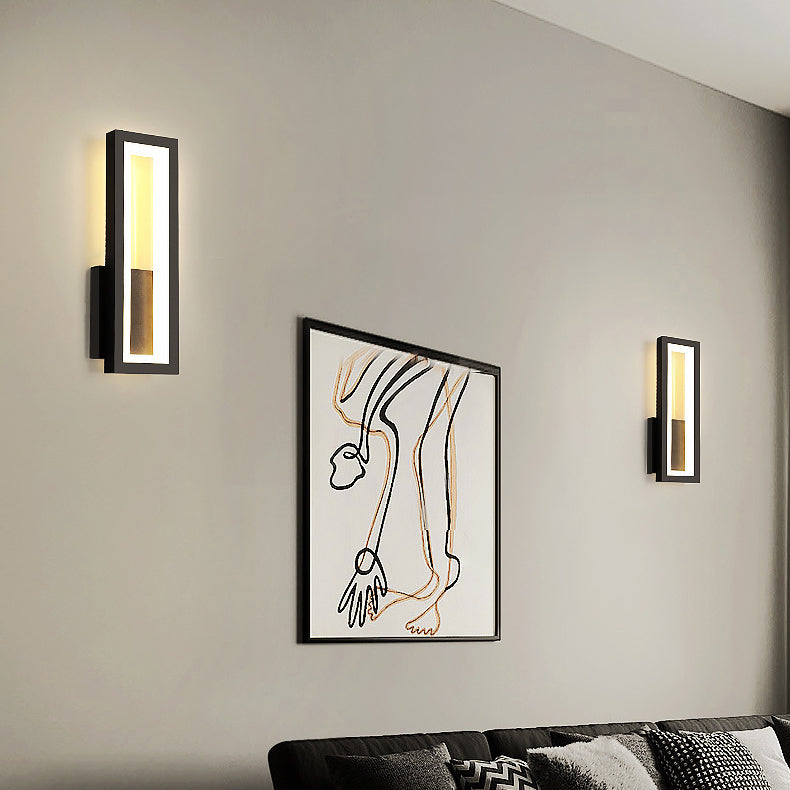 Moderne Rechthoekige LED Wandlamp – Minimalistisch Design in Zwart, Wit of Goud