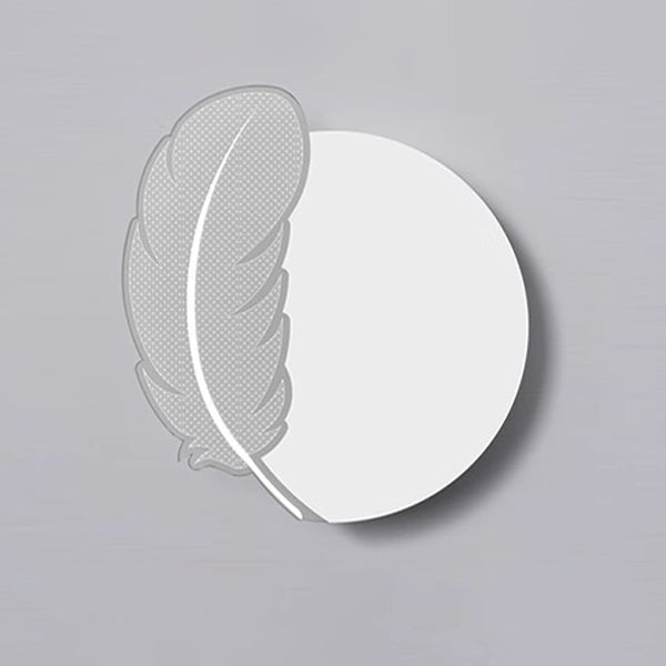 Minimalistische LED Wandlamp met Natuurmotief – Paardenbloem, Veer, Ginkgo Blad of Klavertjevier