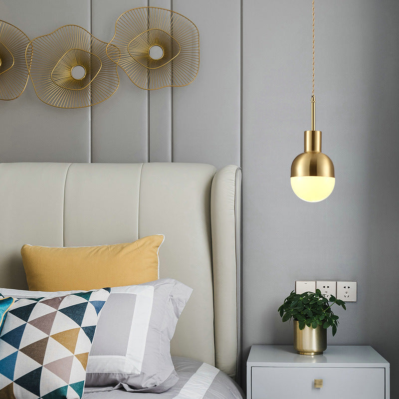 Minimalistische Gouden Glazen Hanglamp – Elegant Design – 220-240V (1 Lichtbron)