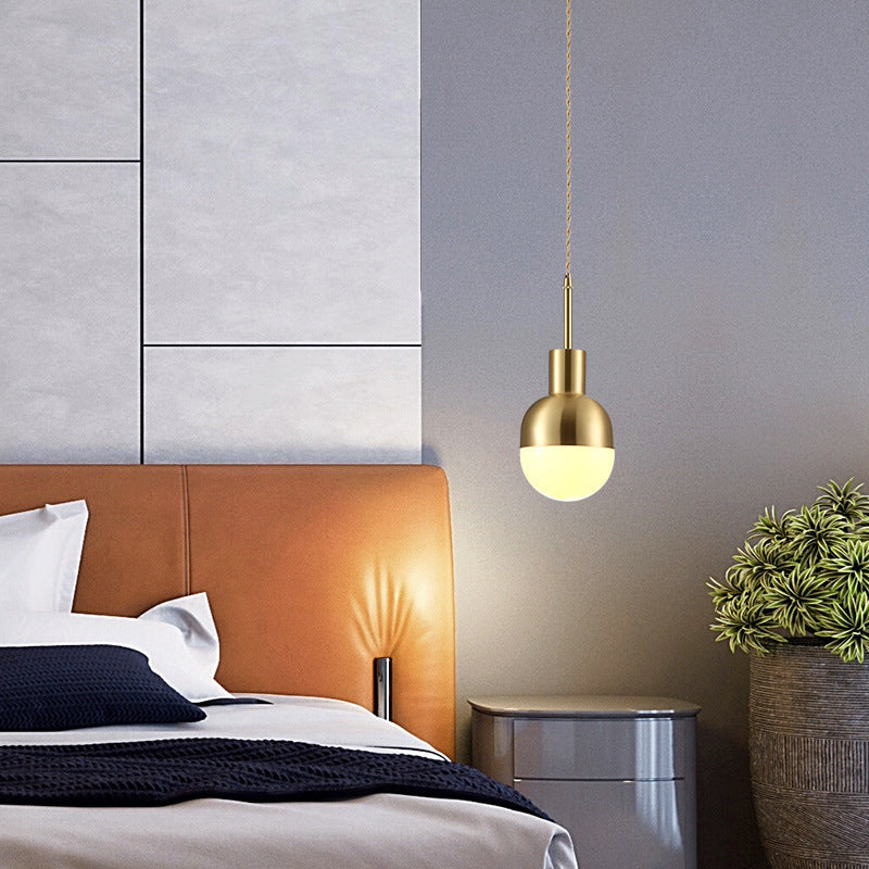 Minimalistische Gouden Glazen Hanglamp – Elegant Design – 220-240V (1 Lichtbron)