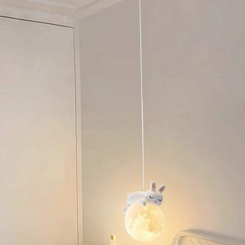 Minimalistische Witte Hanglamp met Cartoon Design – G9 Fitting