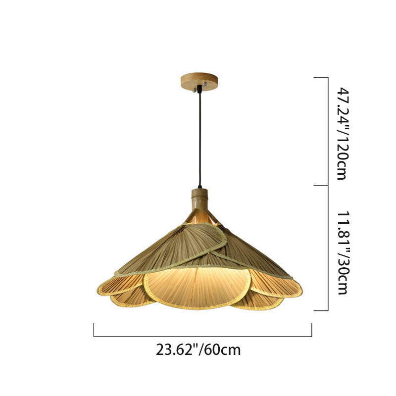 Rustieke Bamboe Houten Hanglamp – Handgemaakt Design – 60 cm