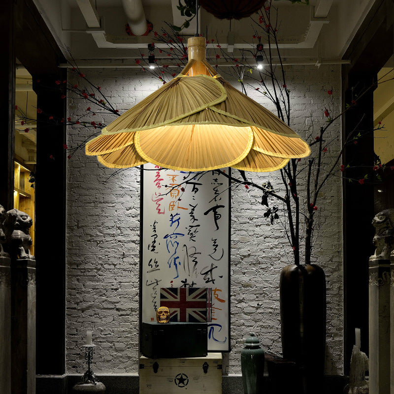 Rustieke Bamboe Houten Hanglamp – Handgemaakt Design – 60 cm