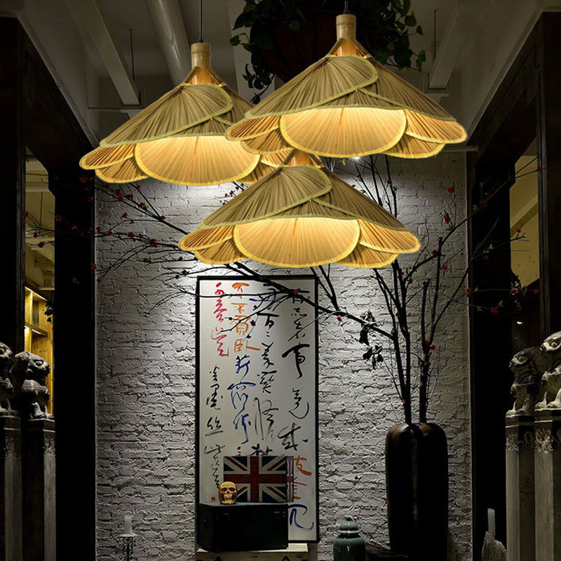 Rustieke Bamboe Houten Hanglamp – Handgemaakt Design – 60 cm