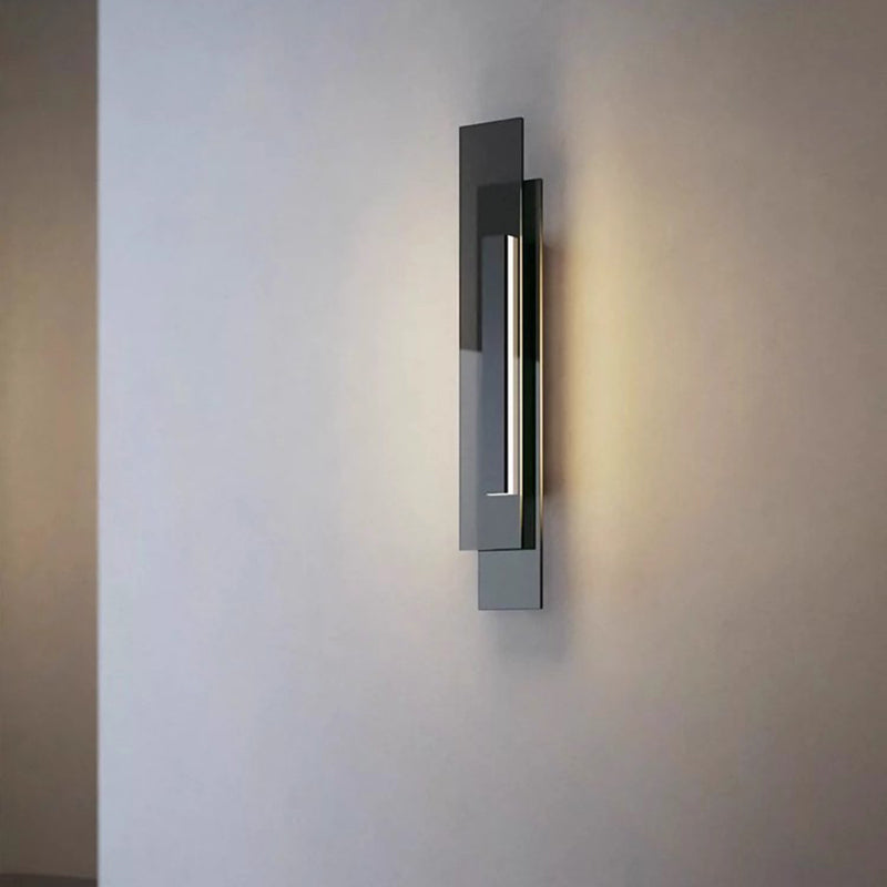 Industriële LED Wandlamp van RVS met Modern Glasdesign voor Woonkamer en Slaapkamer