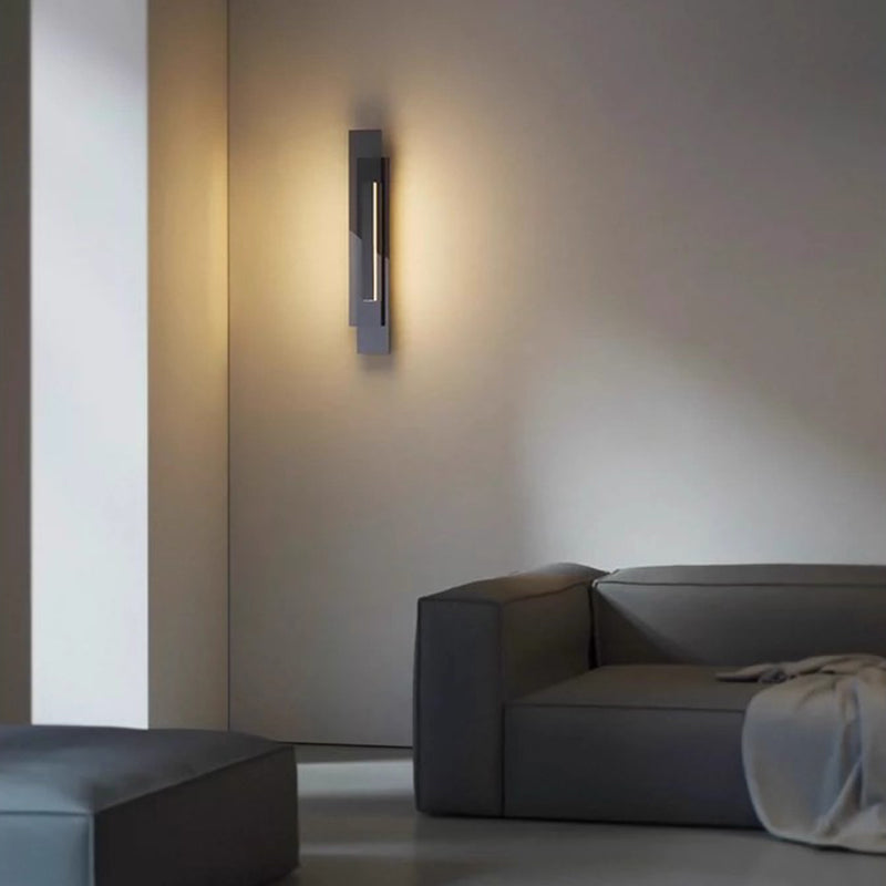 Industriële LED Wandlamp van RVS met Modern Glasdesign voor Woonkamer en Slaapkamer