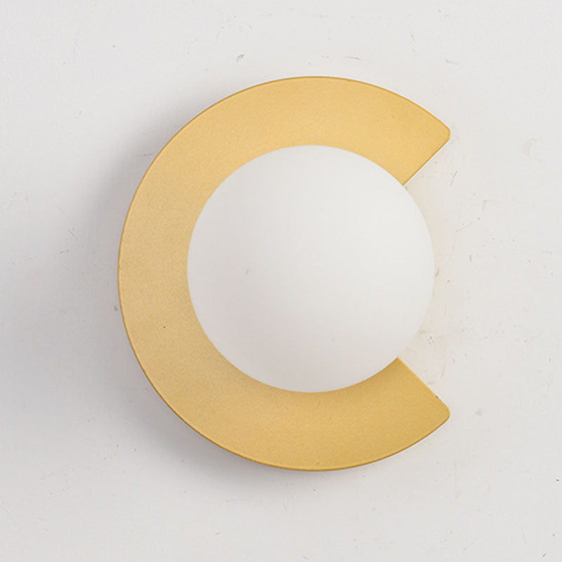 Minimalistische Wandlamp van Glas en Metaal – Zwart of Goud