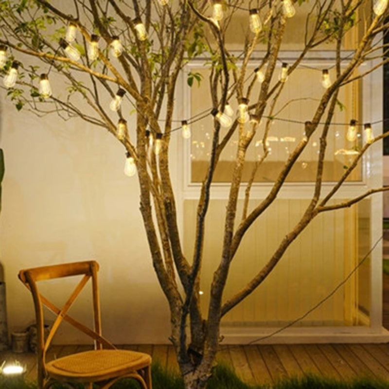 Zwarte Solar LED Lichtslinger – Minimalistisch – (10/20/30 LED’s)