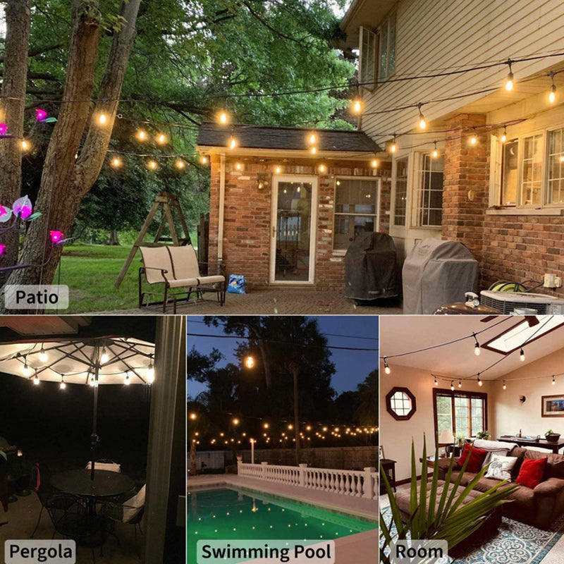 Zwarte Solar LED Lichtslinger – Minimalistisch – (10/20/30 LED’s)