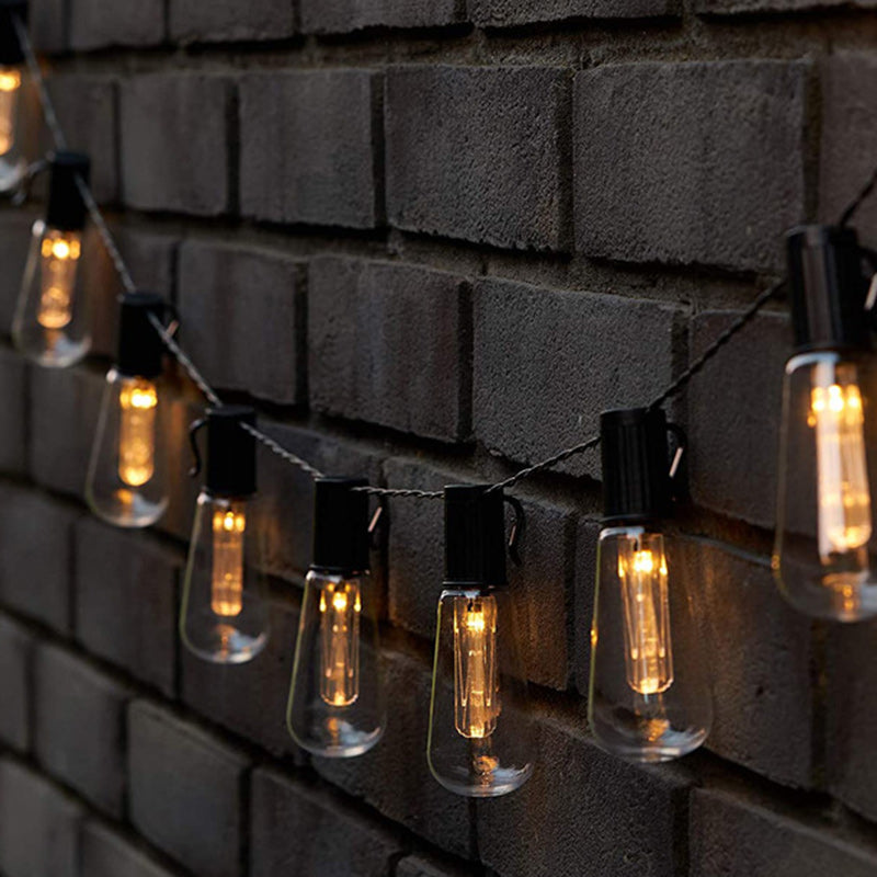 Zwarte Solar LED Lichtslinger – Minimalistisch – (10/20/30 LED’s)