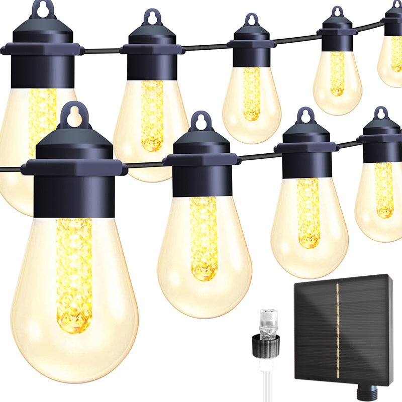 Solar/USB String Light – Art Deco Zwart – (15 LED’s)