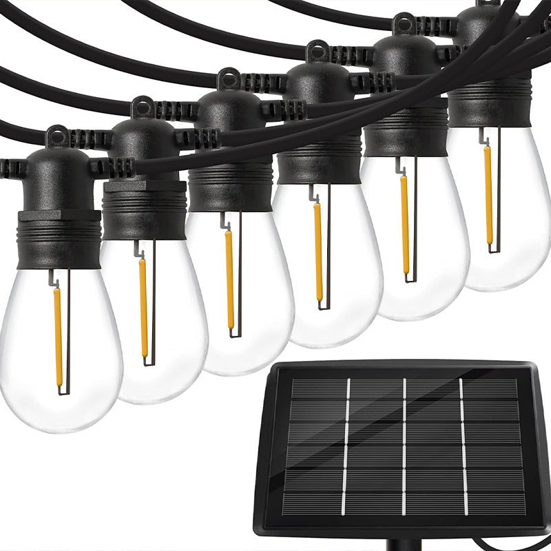 Solar/USB String Light – Art Deco Zwart – (15 LED’s)