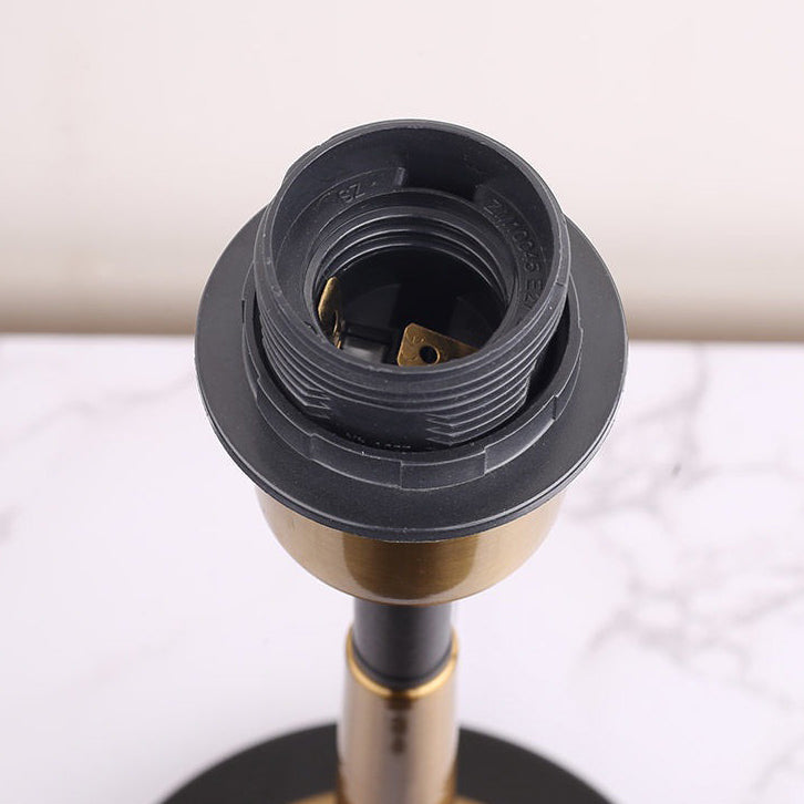 Retro Tafellamp – Metaal & Stoffen Kap, E26 Fitting, 45 cm Hoog