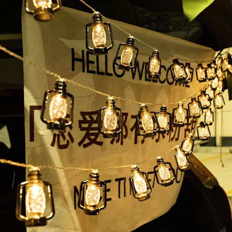 Retro LED String Light – Zwart/Rood – (10–100 LED’s)