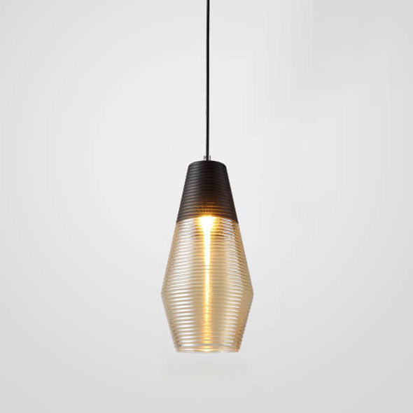 Moderne Glazen Hanglamp in Helder of Zwart Design