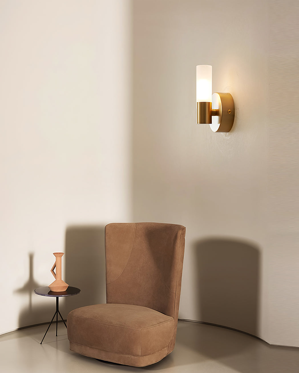 Lario - Elegante Wandlamp van Messing met Energiezuinige LED Verlichting